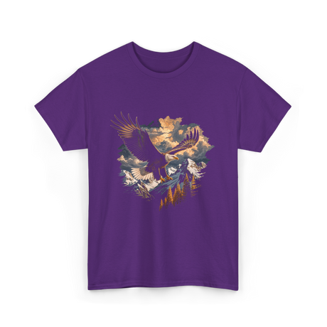 Eagle Mountains Wildlife Art T-Shirt - Purple