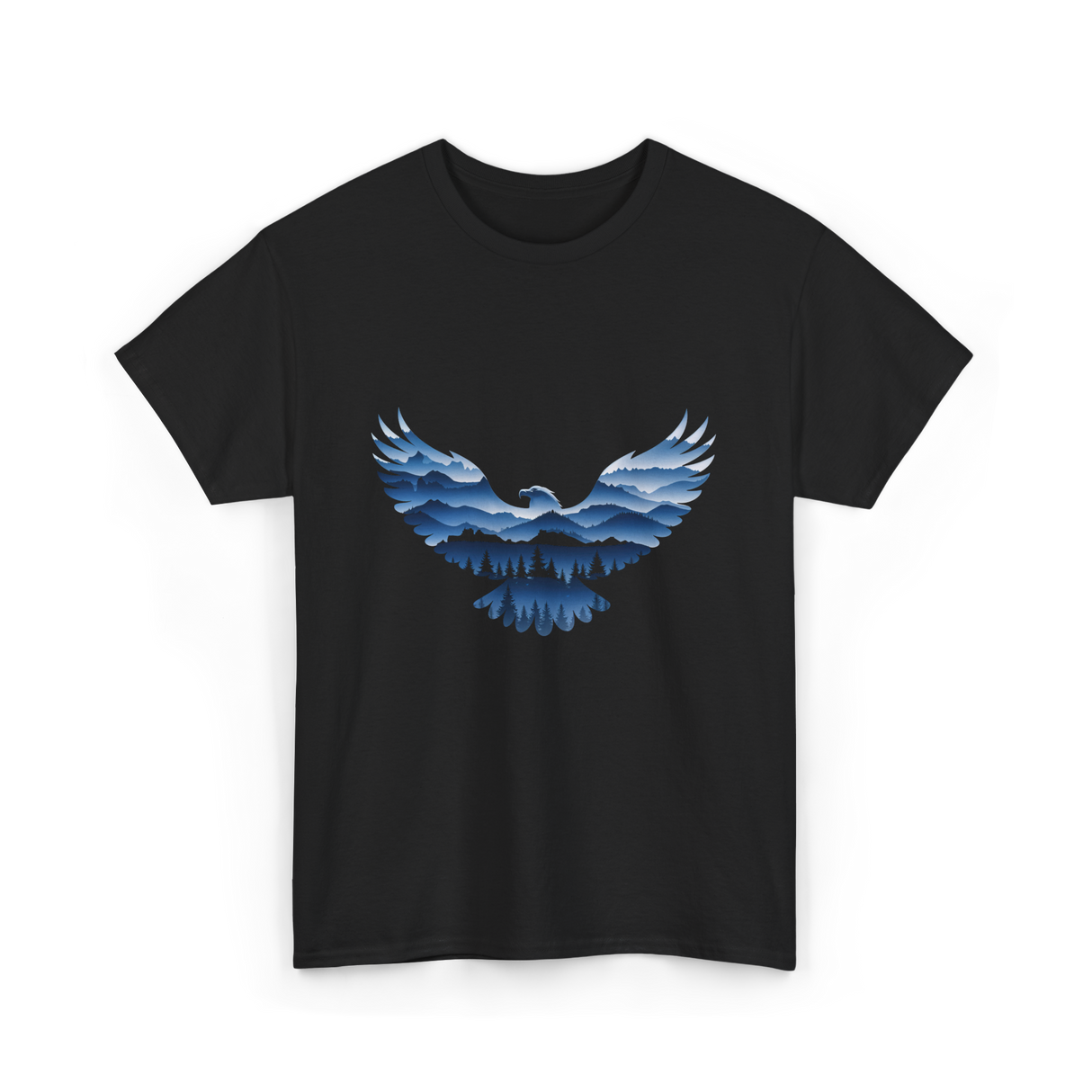 Eagle Nature Landscape T-Shirt - Black