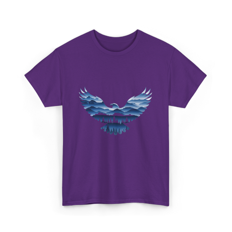 Eagle Nature Landscape T-Shirt - Purple