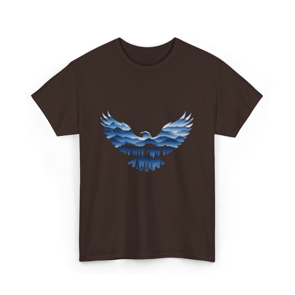 Eagle Nature Landscape T-Shirt - Dark Chocolate