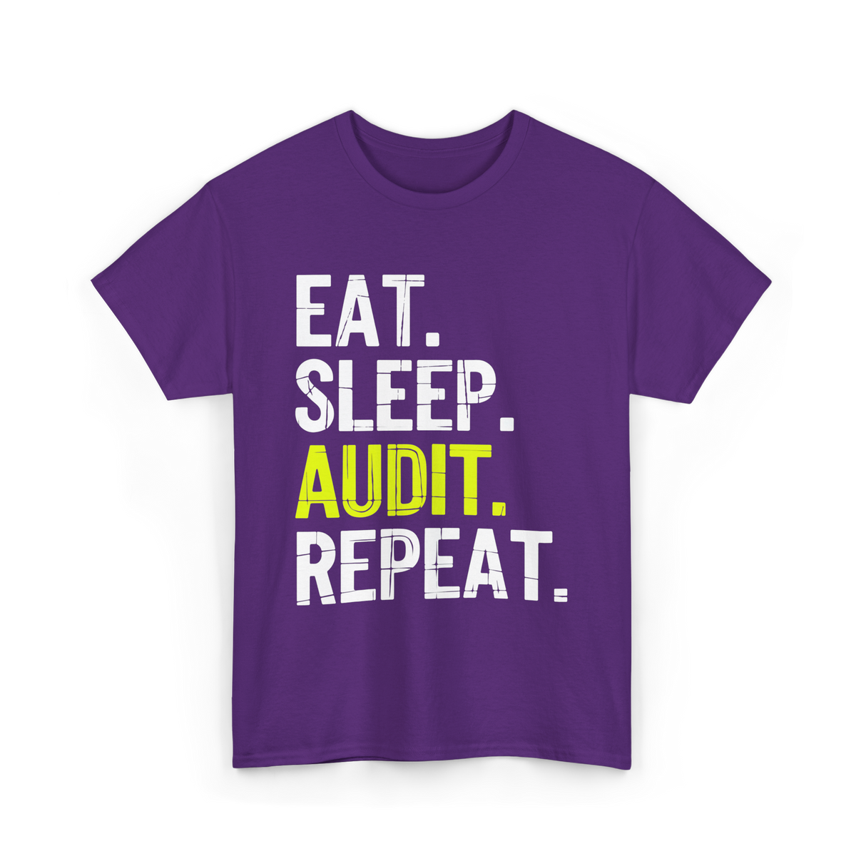 Eat Sleep Audit Repeat Auditor T-Shirt - Purple