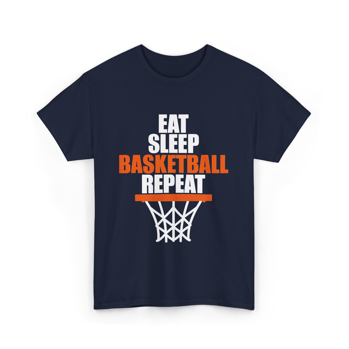 Eat Sleep Basketball Repeat basketball T-Shirt - Navy