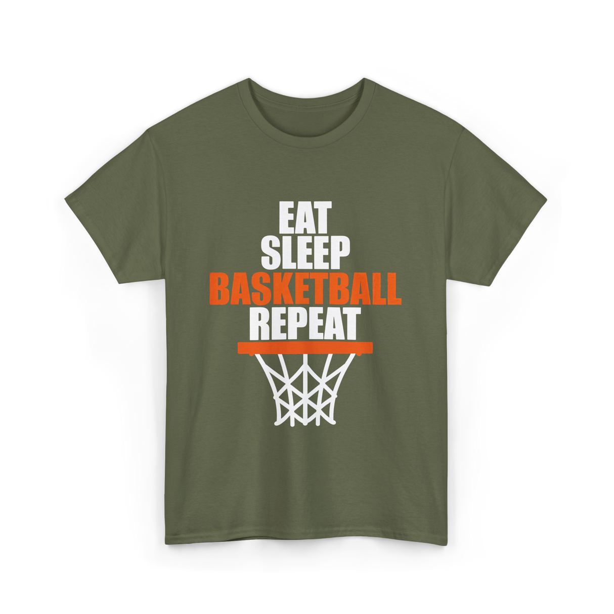 Eat Sleep Basketball Repeat basketball T-Shirt - Military Green