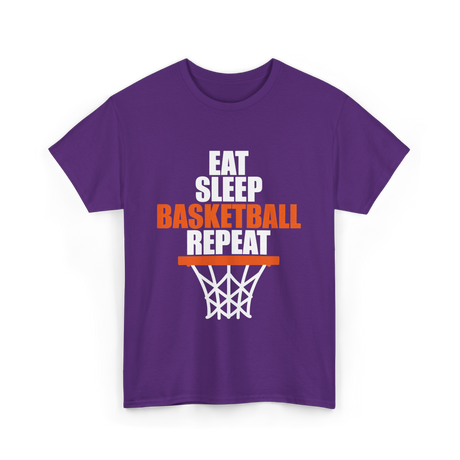 Eat Sleep Basketball Repeat basketball T-Shirt - Purple