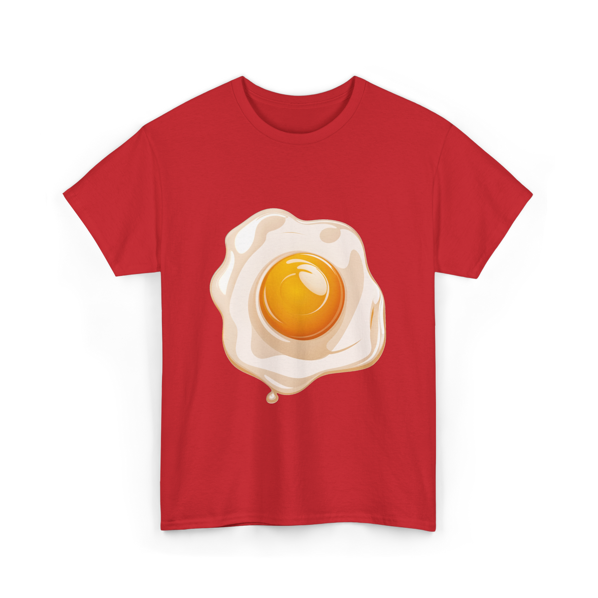 Egg Yolk Eggs Breakfast Food T-Shirt - Red