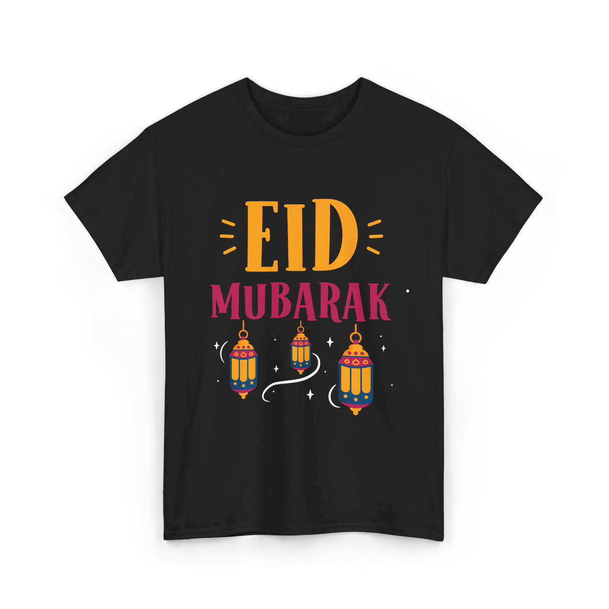 Eid Mubarak Ramadan Celebration T-Shirt - Black