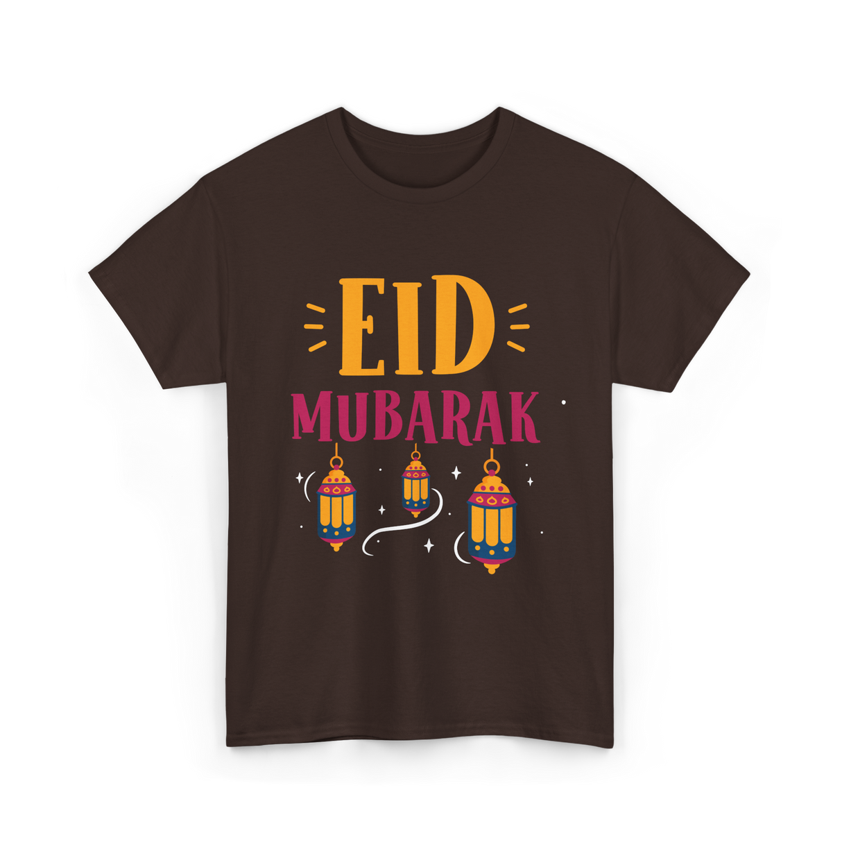 Eid Mubarak Ramadan Celebration T-Shirt - Dark Chocolate