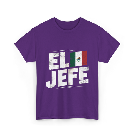 El Jefe Mexican Culture Patriotism T-Shirt - Purple