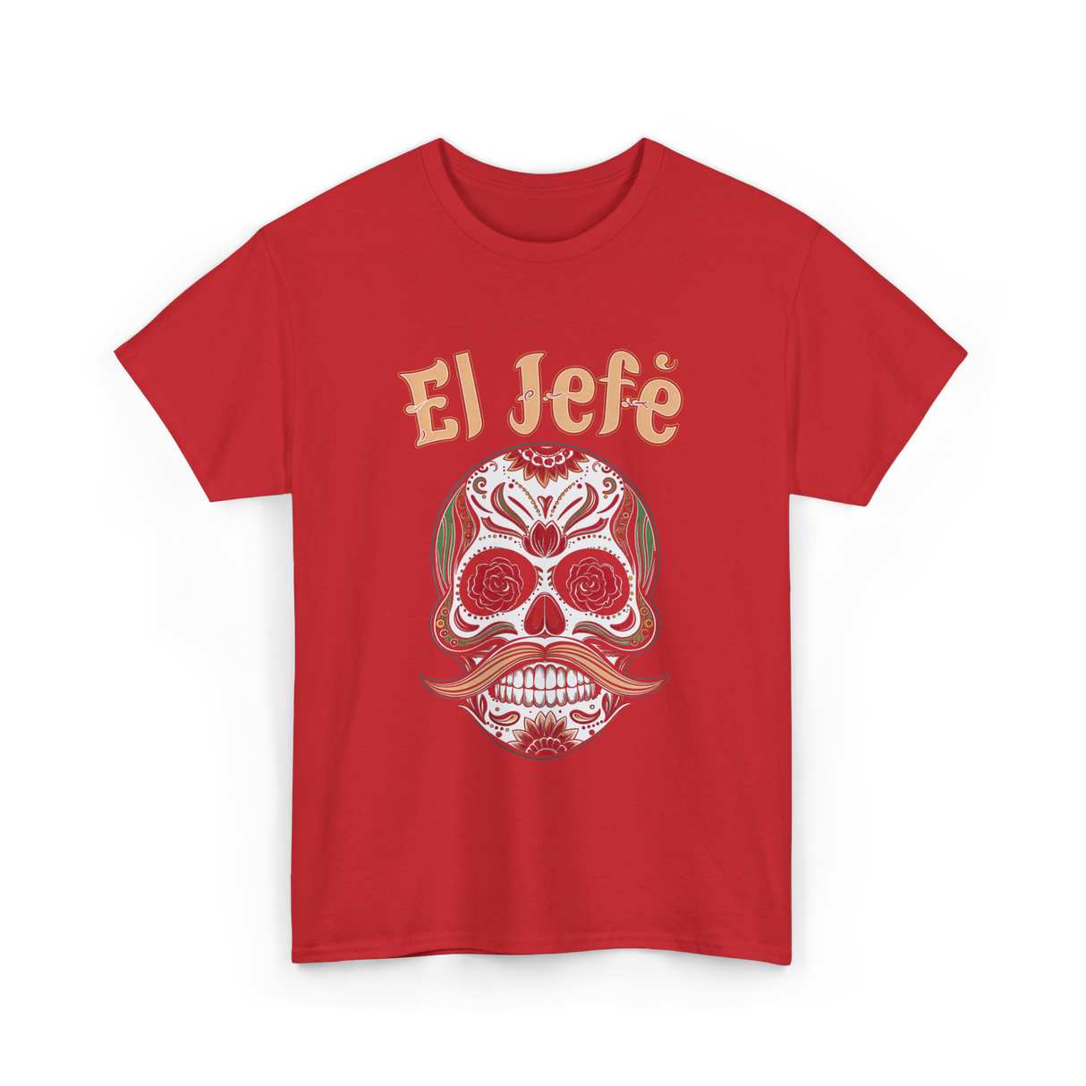 El Jefe Sugar Skull Culture T-Shirt - Red