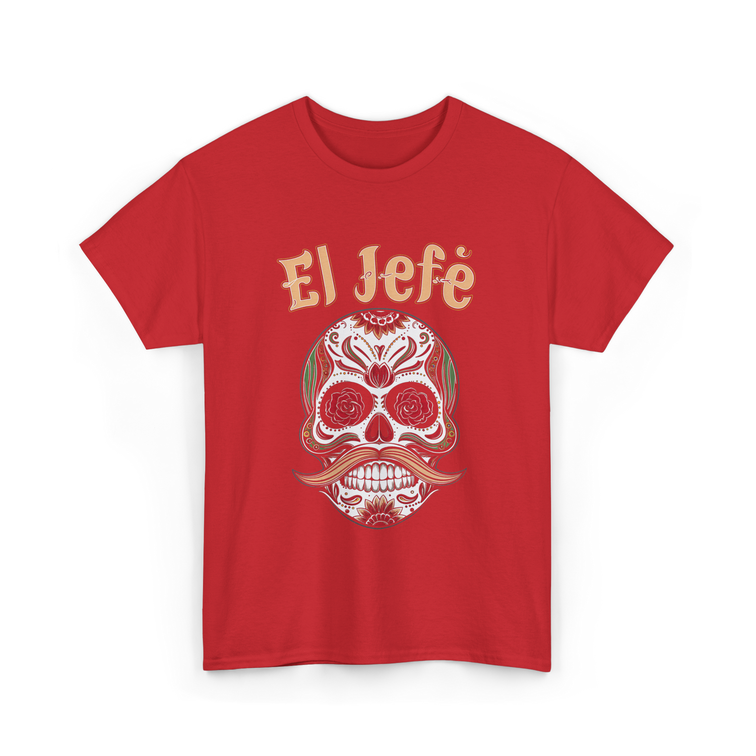 El Jefe Sugar Skull Culture T-Shirt - Red
