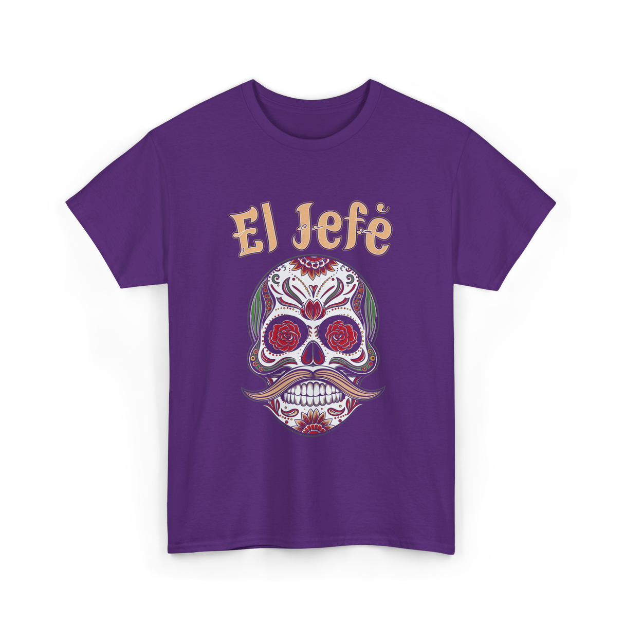 El Jefe Sugar Skull Culture T-Shirt - Purple