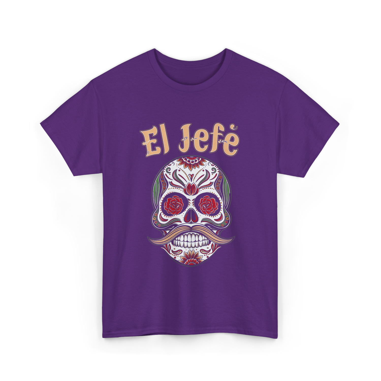El Jefe Sugar Skull Culture T-Shirt - Purple