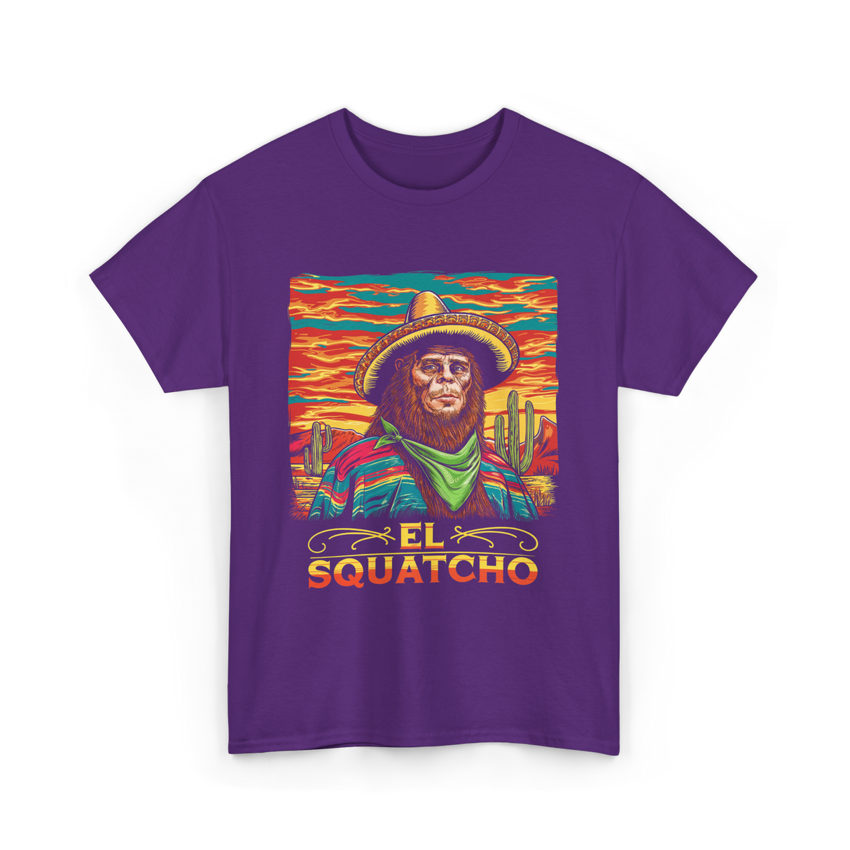 El Squatcho Bigfoot Sasquatch T-Shirt - Purple
