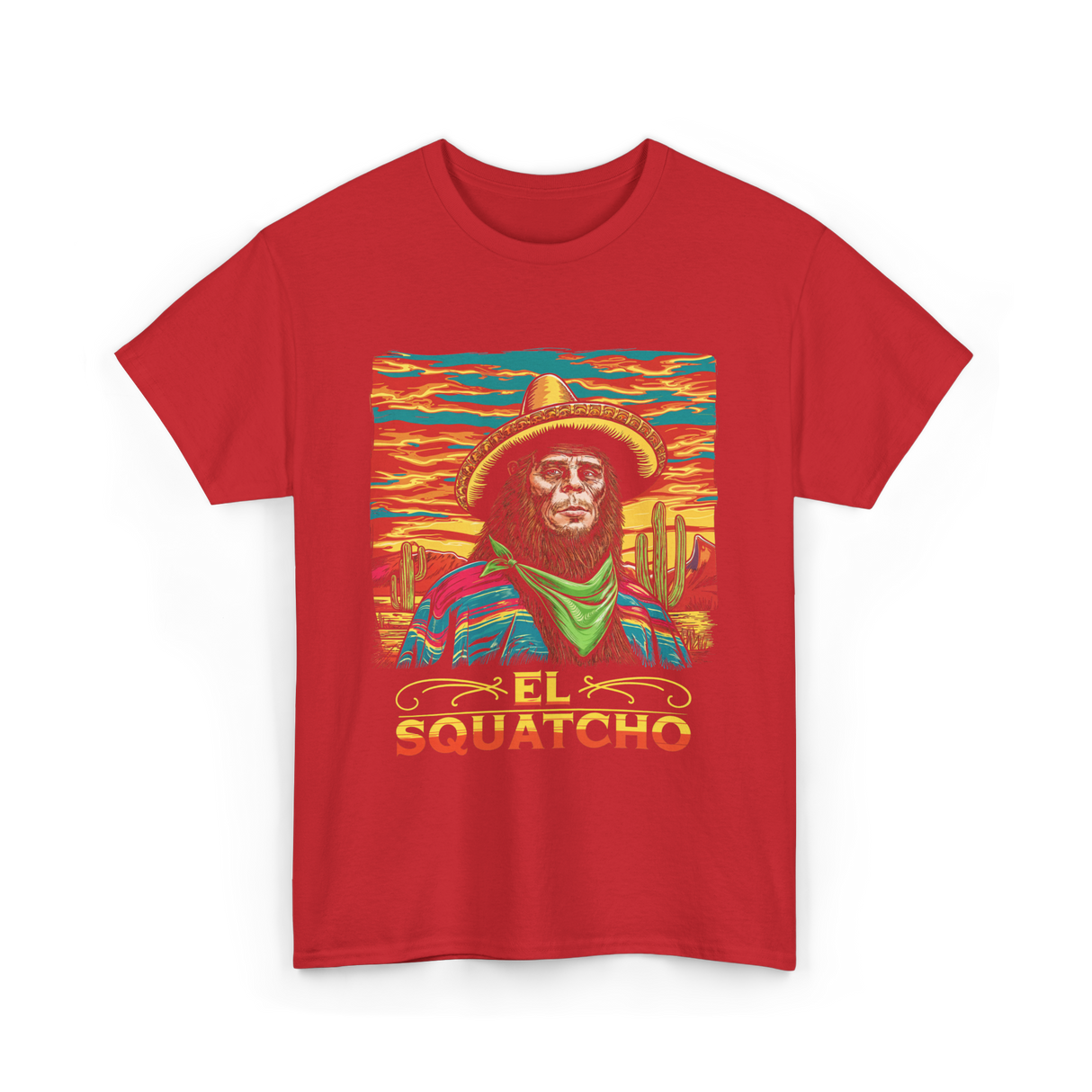 El Squatcho Bigfoot Sasquatch T-Shirt - Red