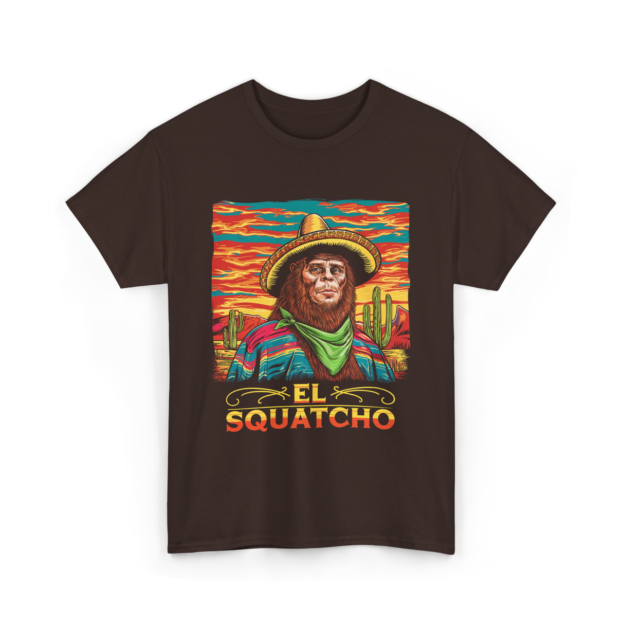 El Squatcho Bigfoot Sasquatch T-Shirt - Dark Chocolate