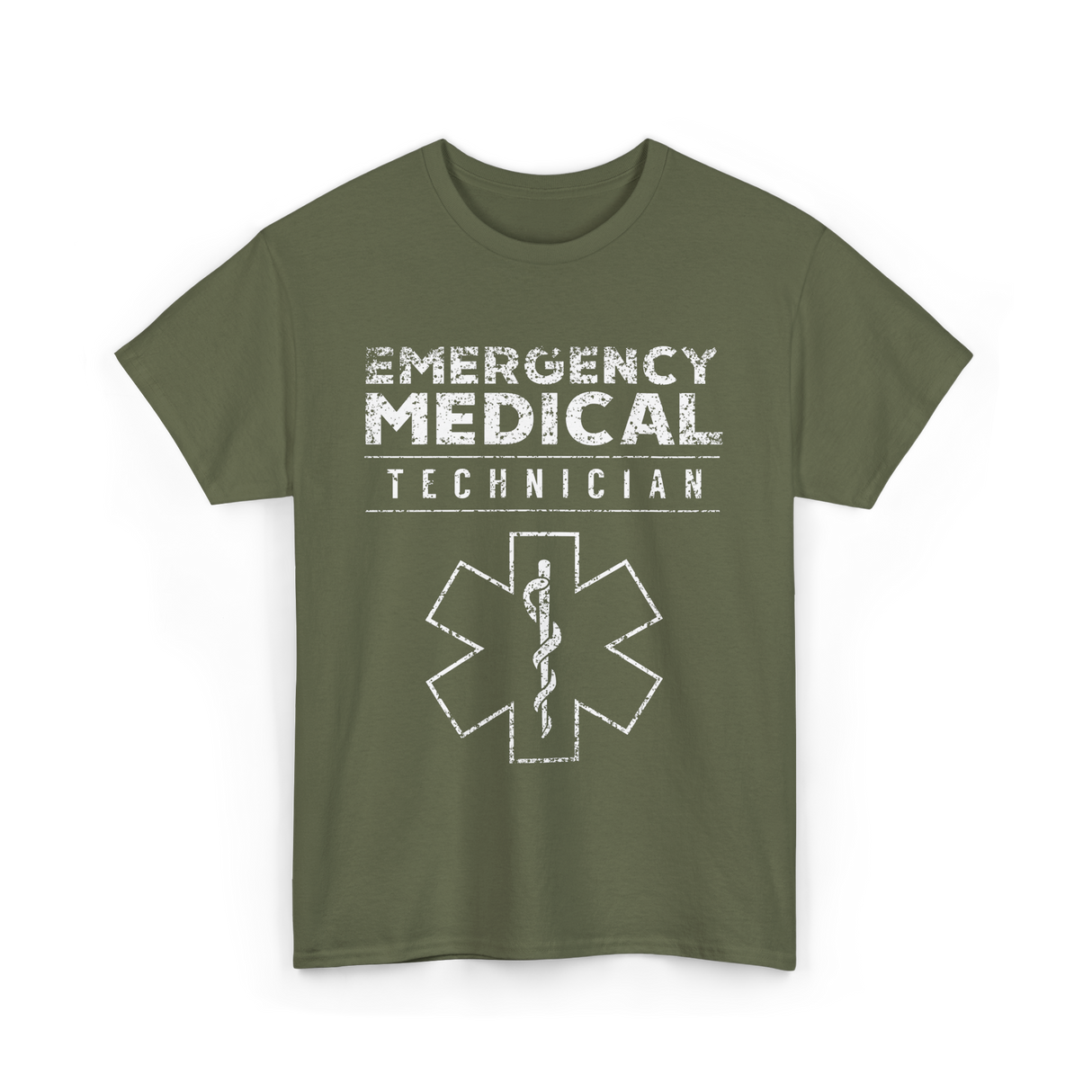 Emergency Medical Technician EMT T-Shirt - Military Green