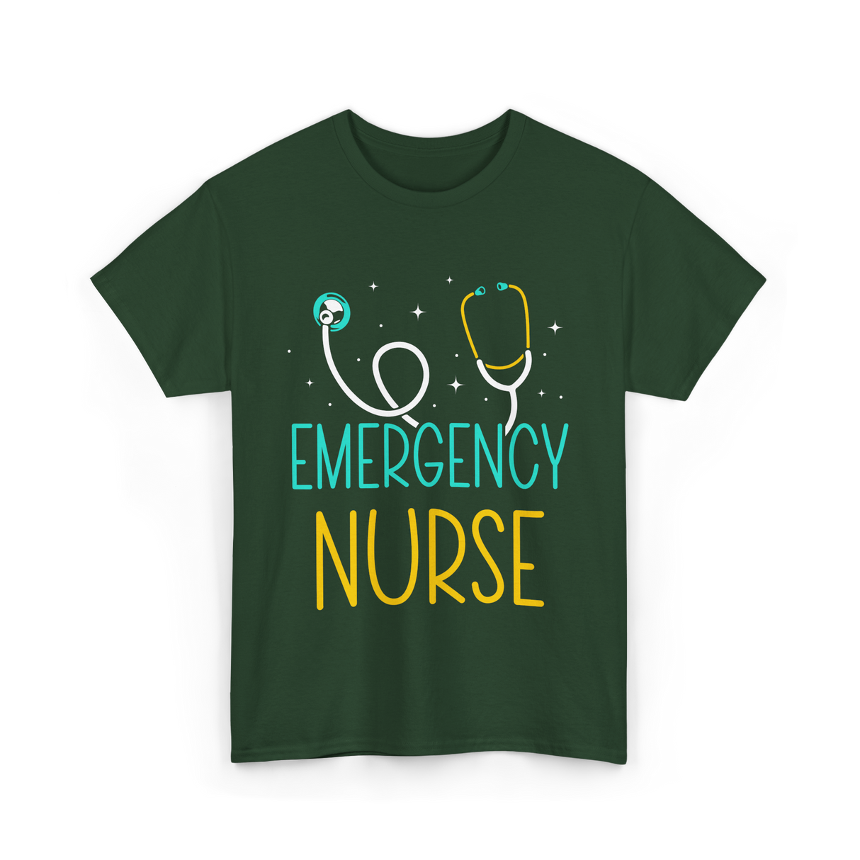 Emergency Nurse Nurse Healthcare T-Shirt - Forest Green