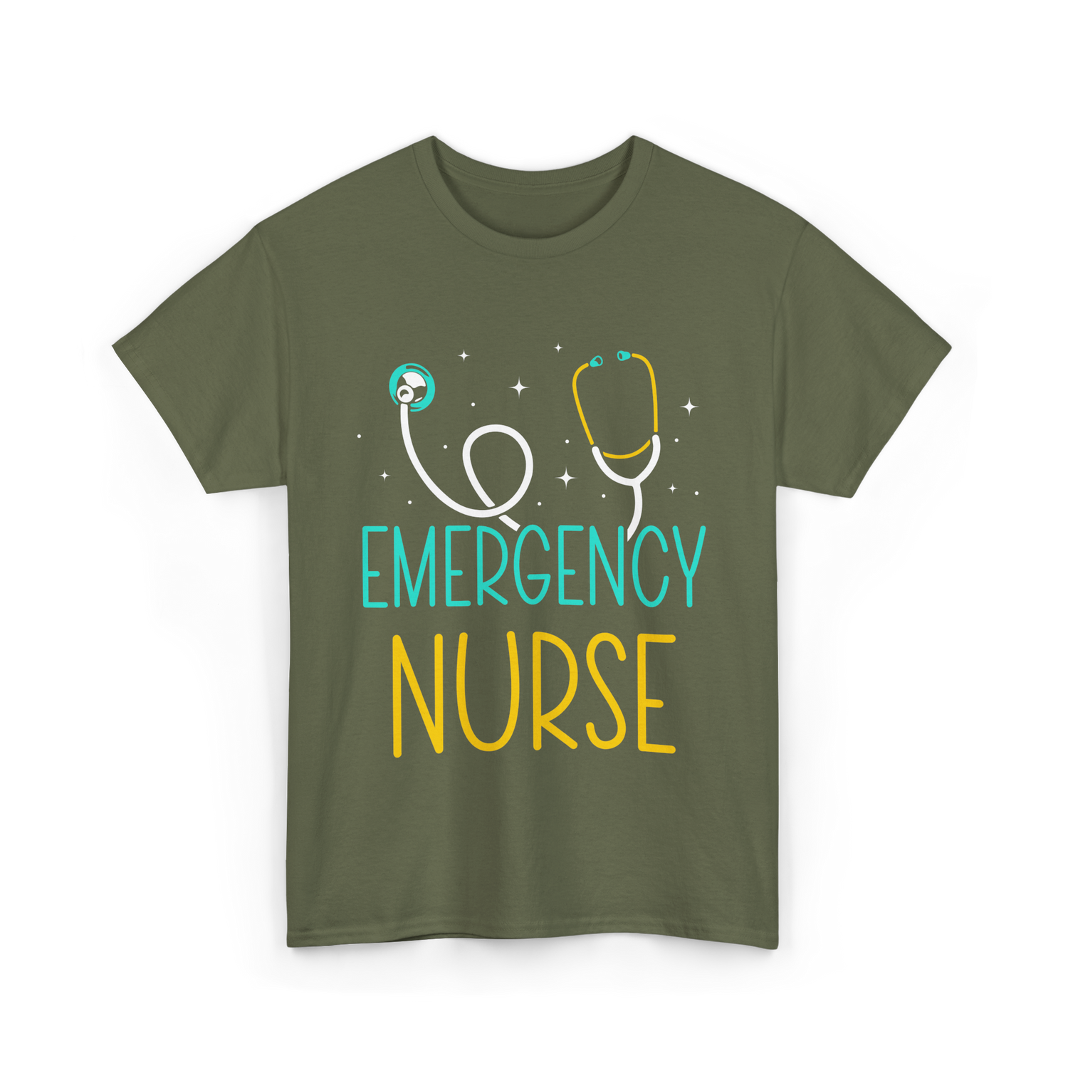 Emergency Nurse Nurse Healthcare T-Shirt - Military Green
