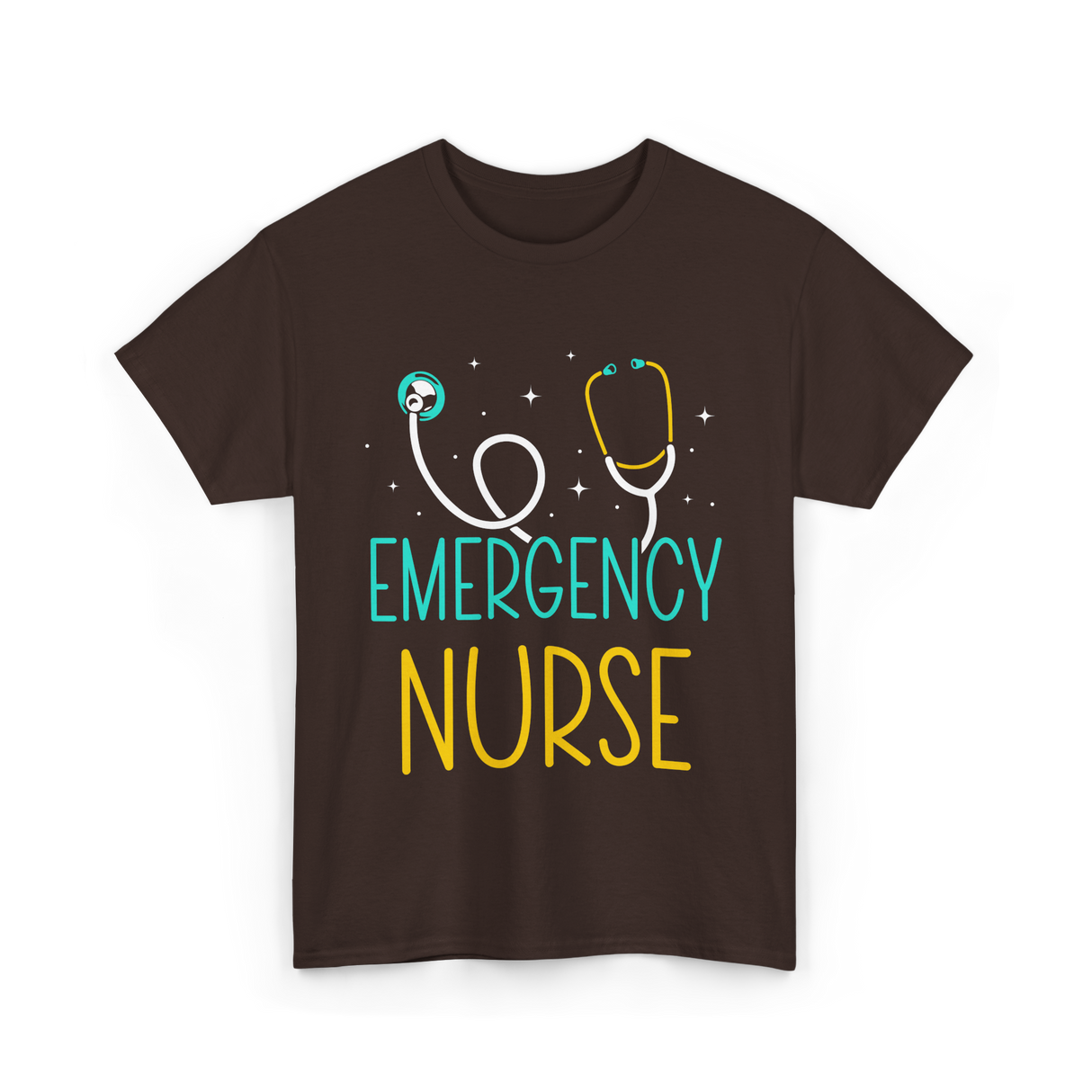 Emergency Nurse Nurse Healthcare T-Shirt - Dark Chocolate