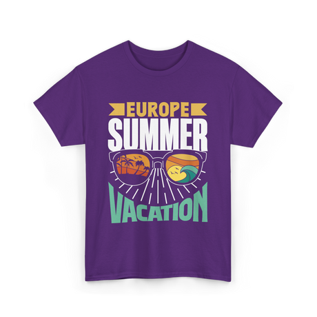 Europe Summer Vacation Travel T-Shirt - Purple