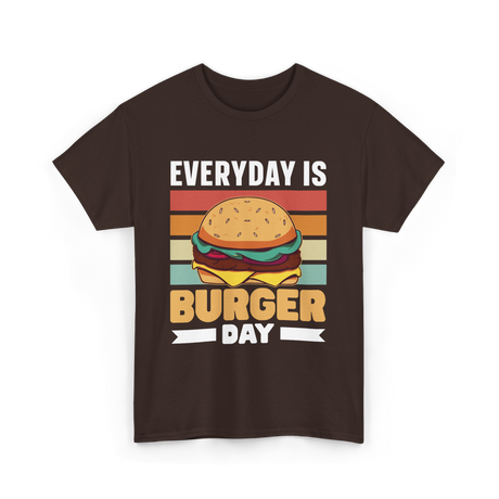 Everyday Is Burger Day Burger T-Shirt - Dark Chocolate