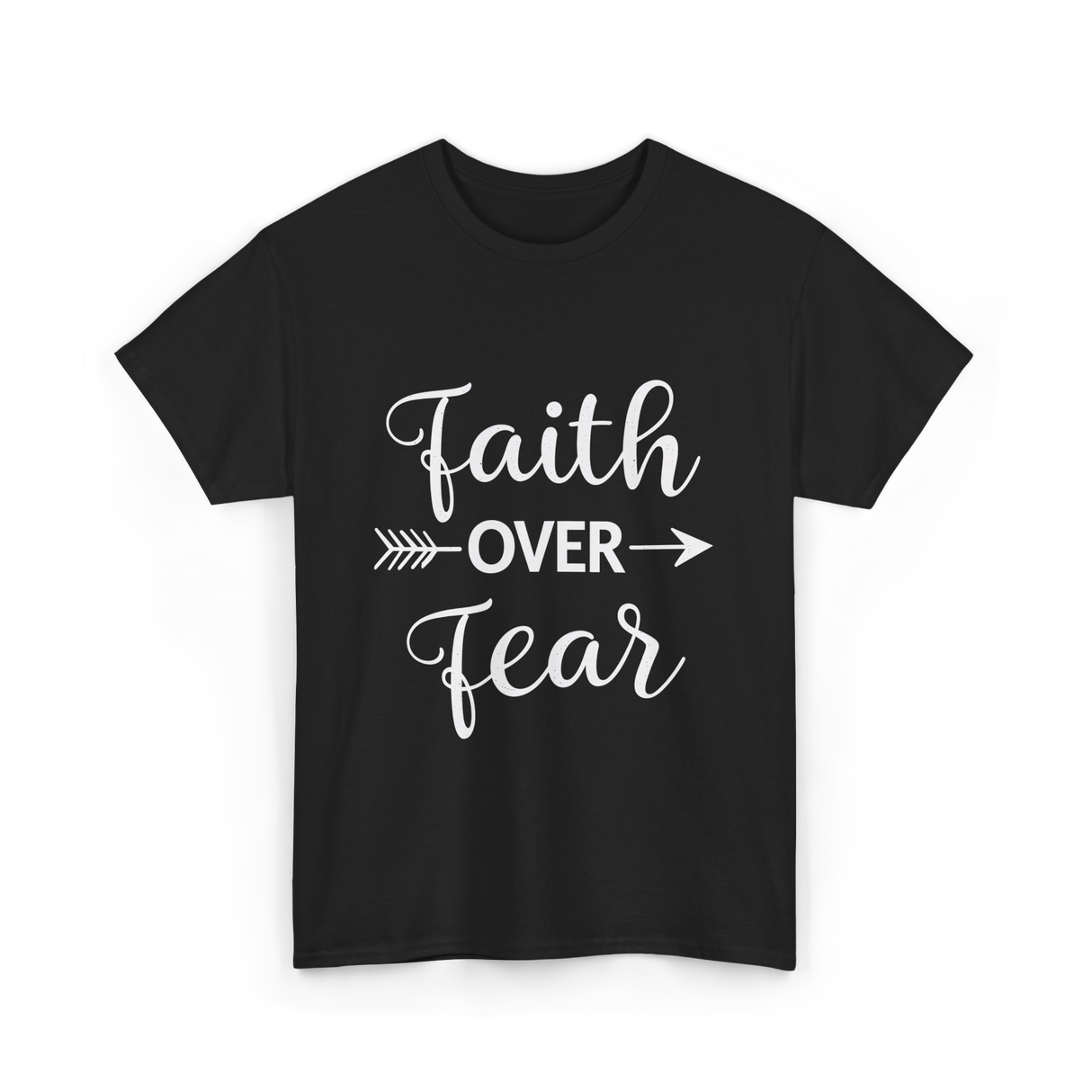 Faith Over Fear Inspirational T-Shirt - Black