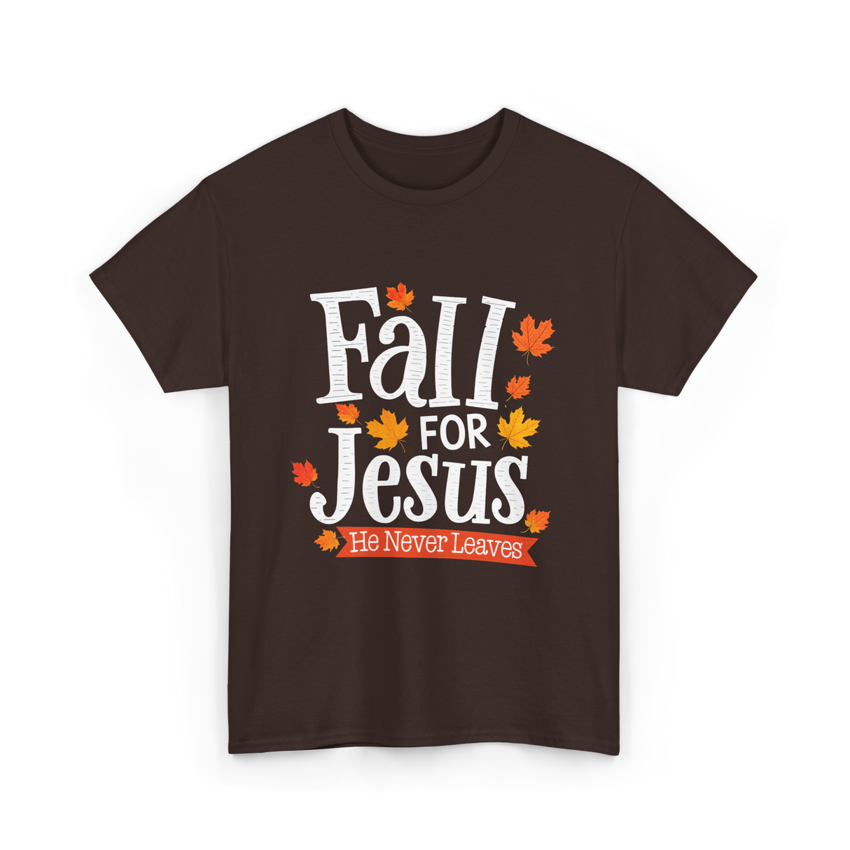 Fall For Jesus Faith T-Shirt - Dark Chocolate