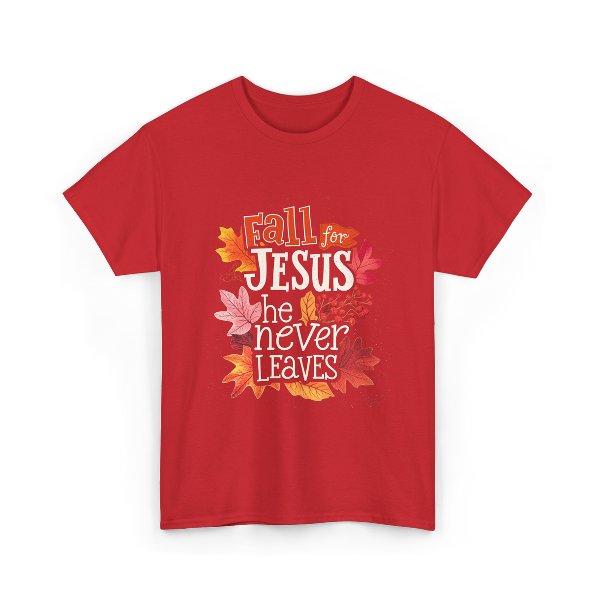 Fall For Jesus Faith T-Shirt - Red