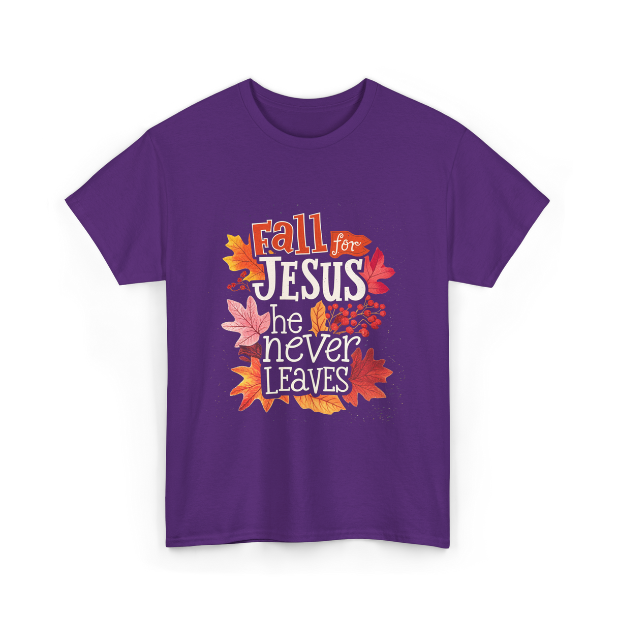 Fall For Jesus Faith T-Shirt - Purple