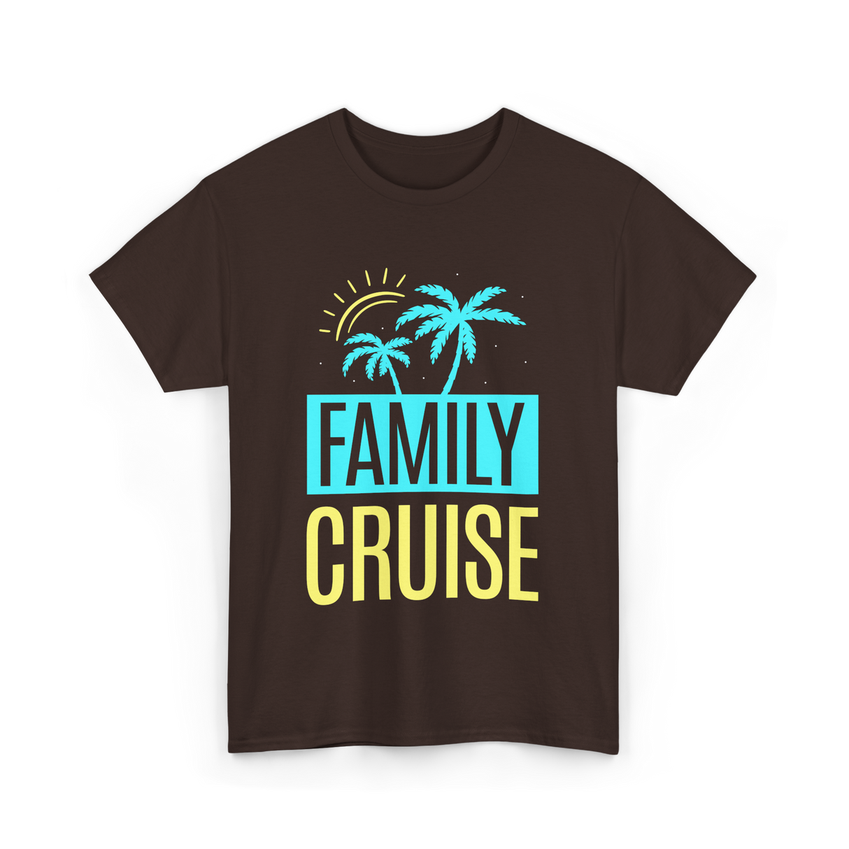 Family Cruise Travel Vacation T-Shirt - Dark Chocolate