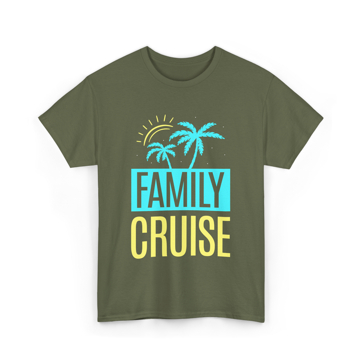 Family Cruise Travel Vacation T-Shirt - Military Green