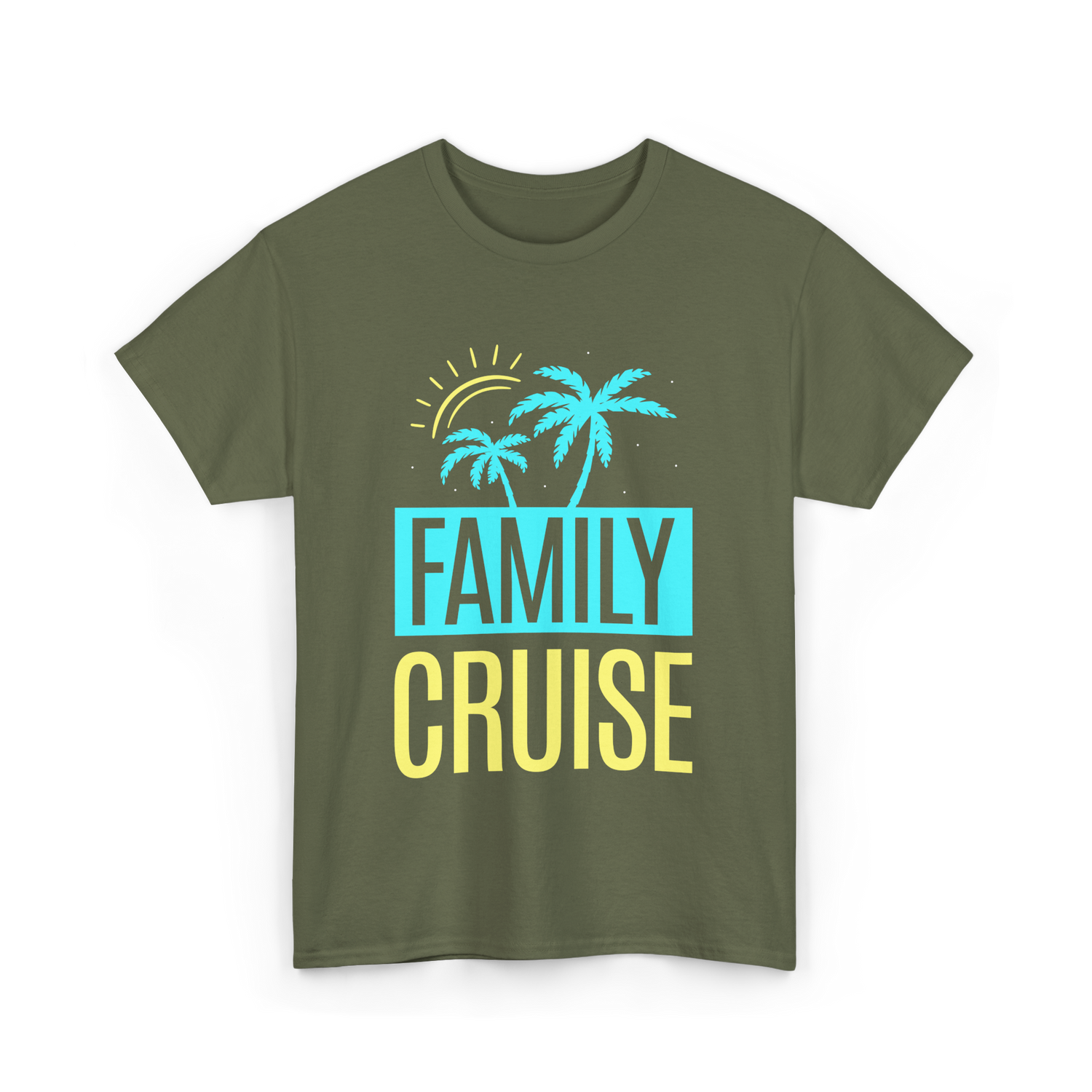 Family Cruise Travel Vacation T-Shirt - Military Green