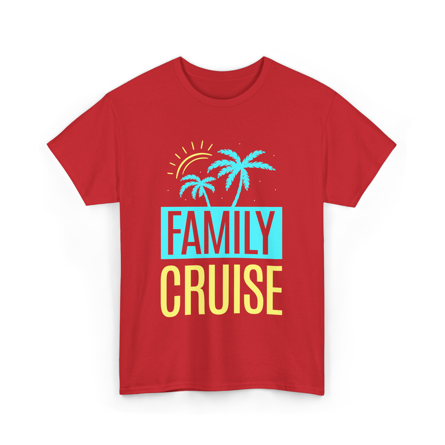 Family Cruise Travel Vacation T-Shirt - Red