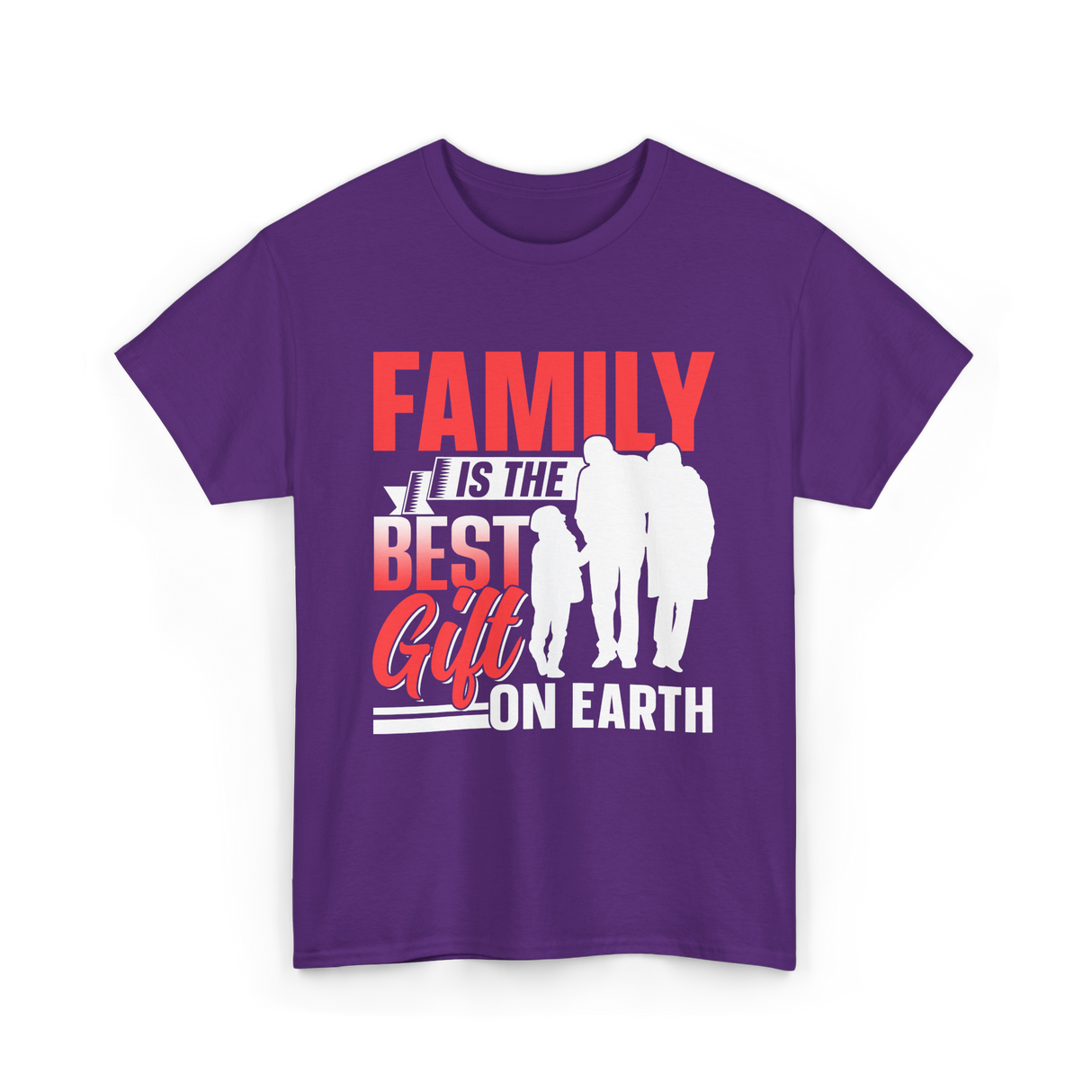 Family Is The Best Family T-Shirt - Purple