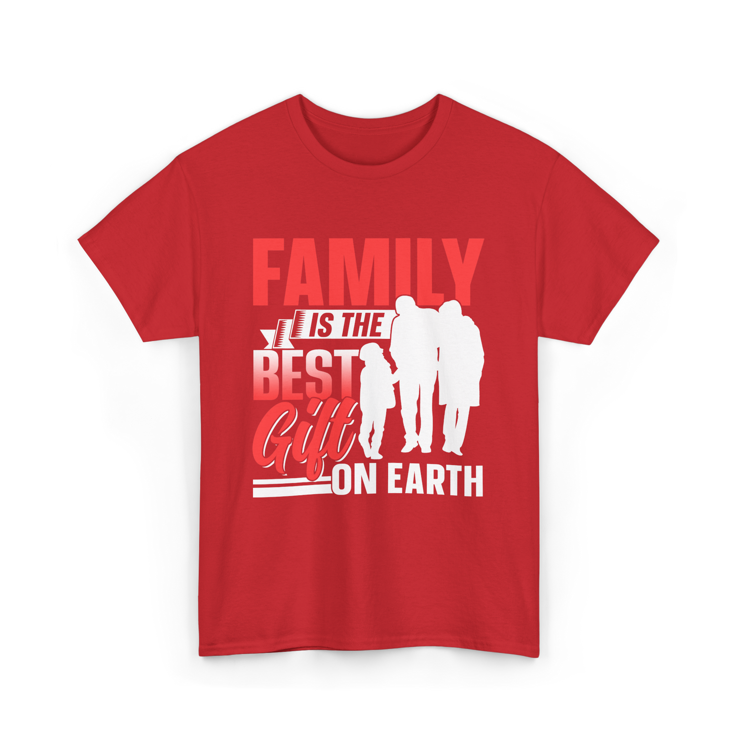 Family Is The Best Family T-Shirt - Red