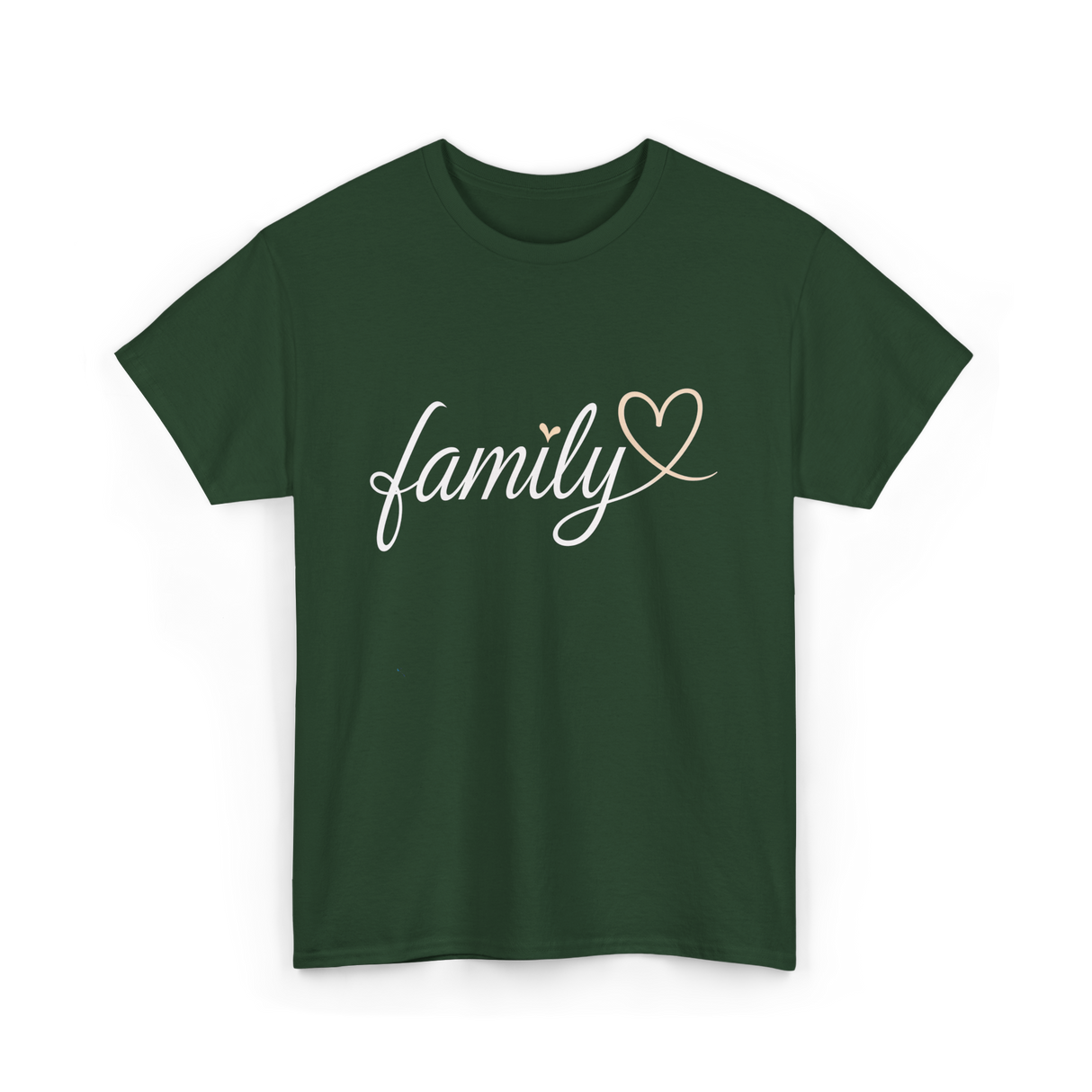 family love family T-Shirt - Forest Green