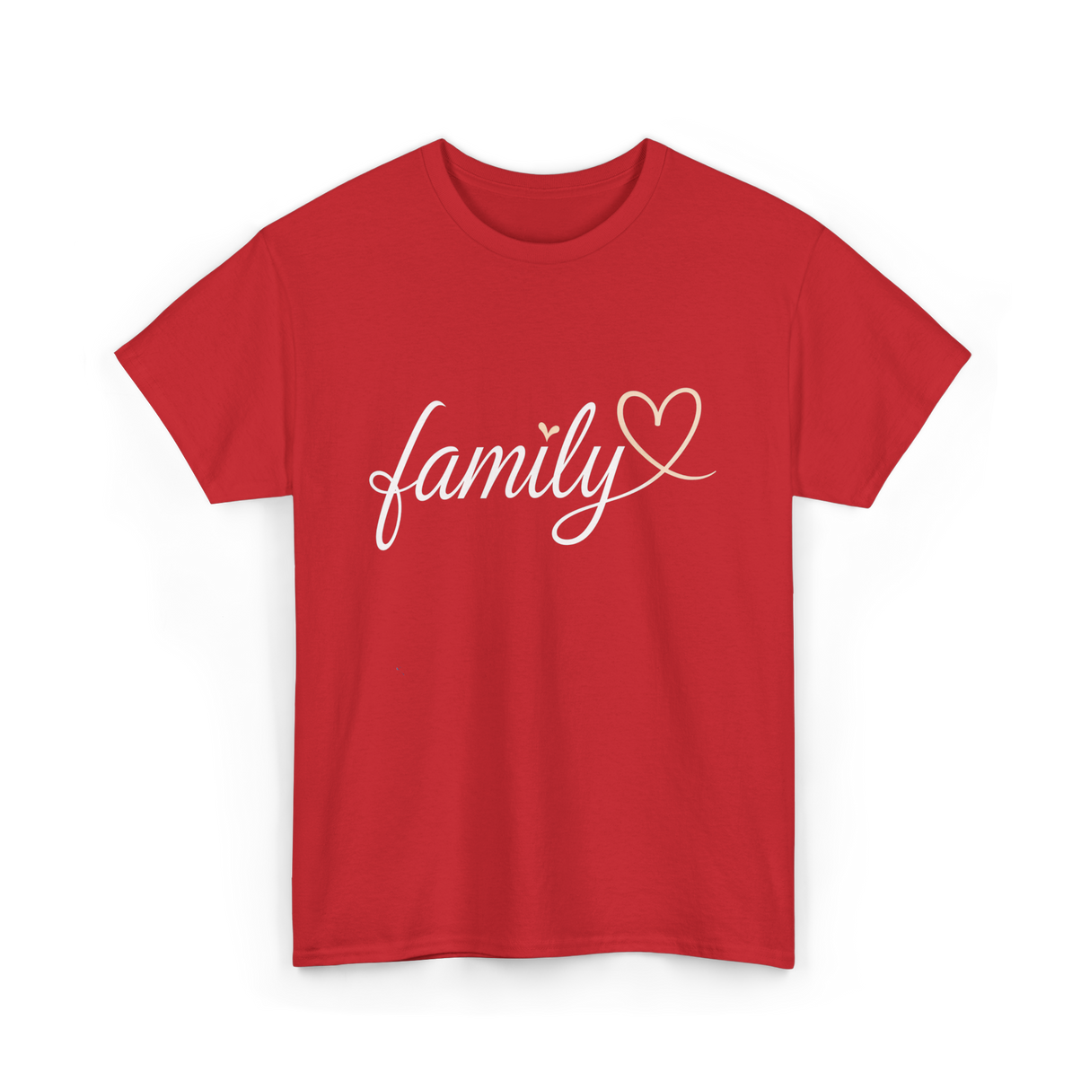 family love family T-Shirt - Red