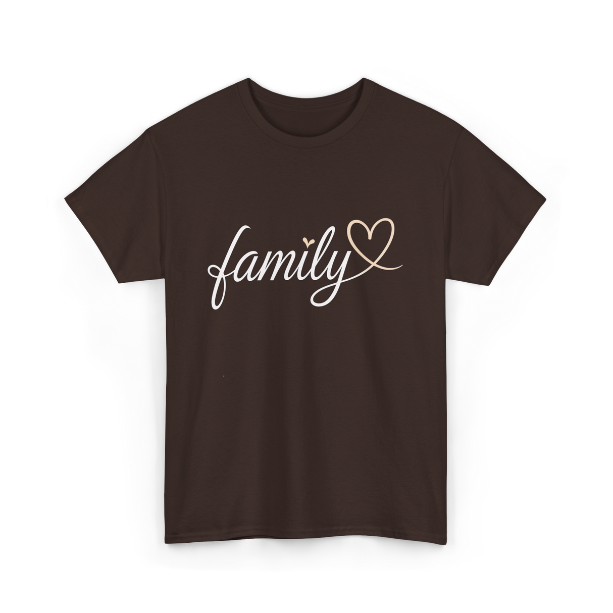 family love family T-Shirt - Dark Chocolate