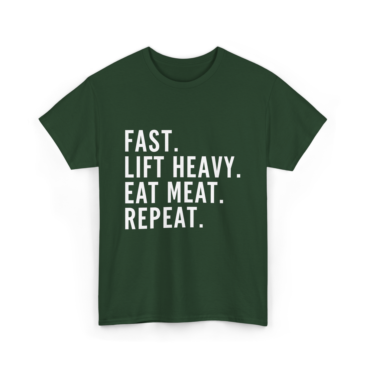 Fast Lift Heavy Meat Gym T-Shirt - Forest Green