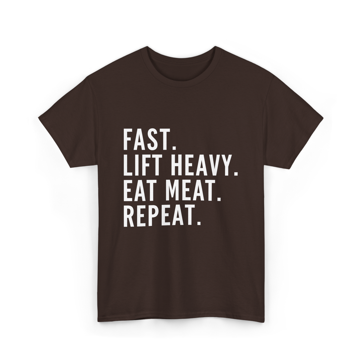 Fast Lift Heavy Meat Gym T-Shirt - Dark Chocolate