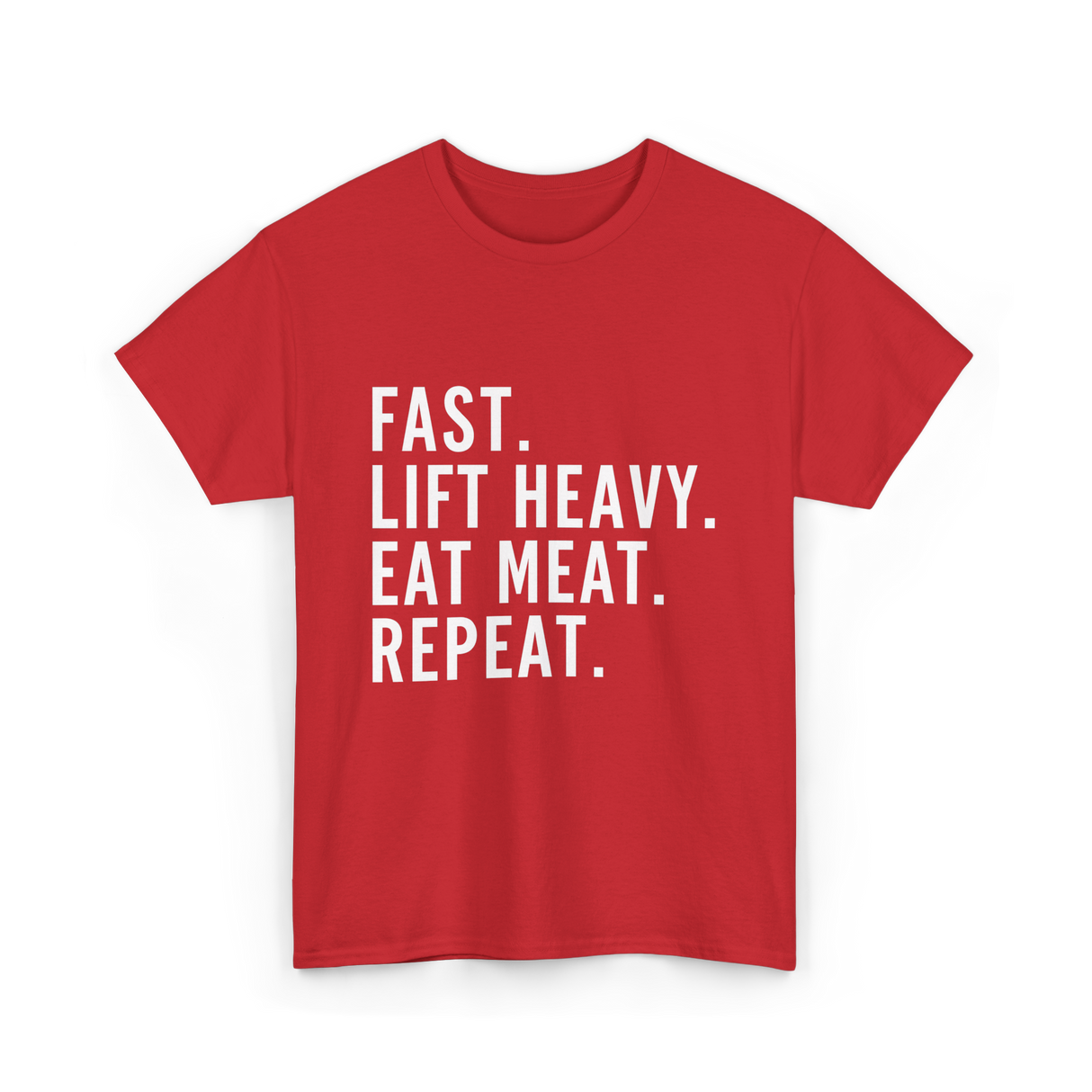Fast Lift Heavy Meat Gym T-Shirt - Red