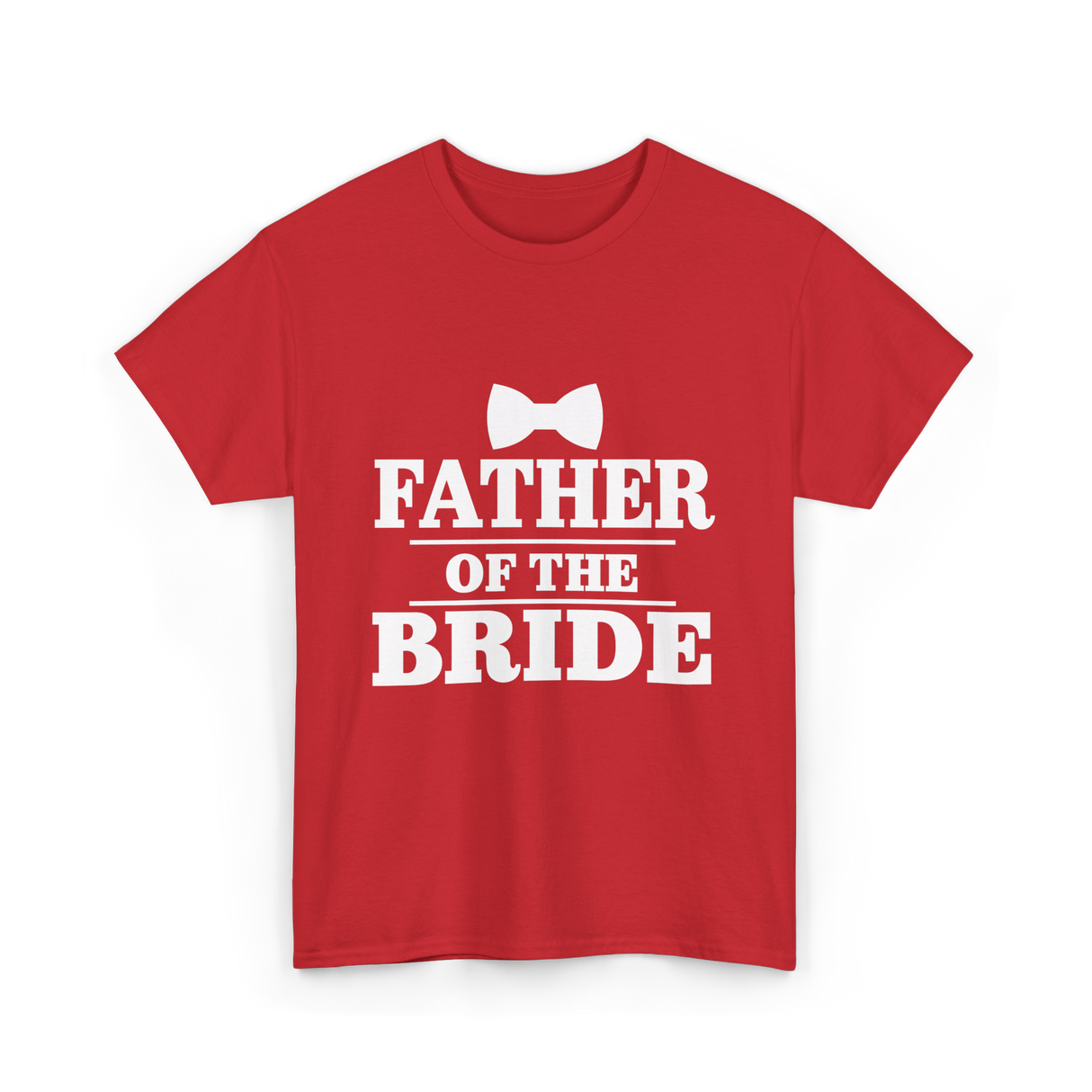 Father of the Bride Wedding T-Shirt - Red