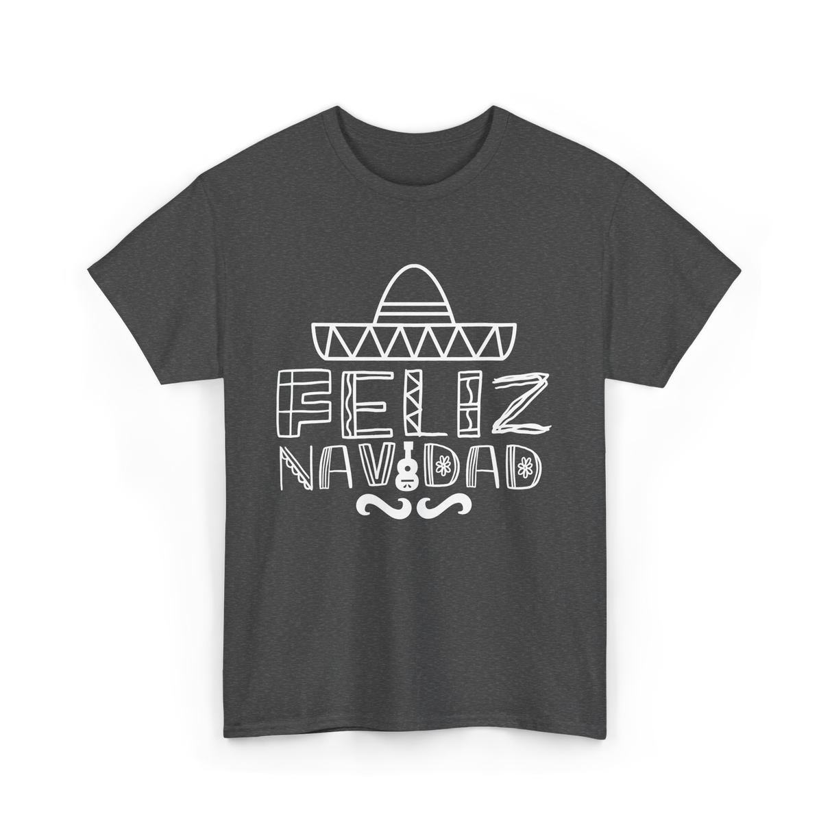 Feliz Navidad Mexican Culture T-Shirt - Dark Heather