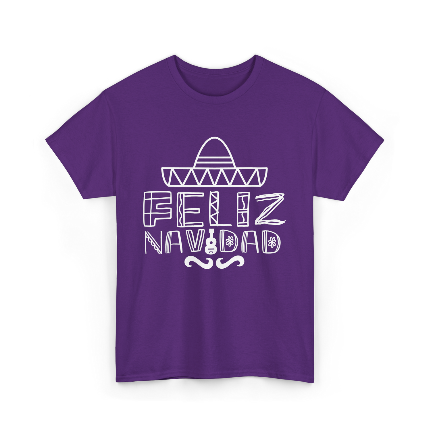 Feliz Navidad Mexican Culture T-Shirt - Purple