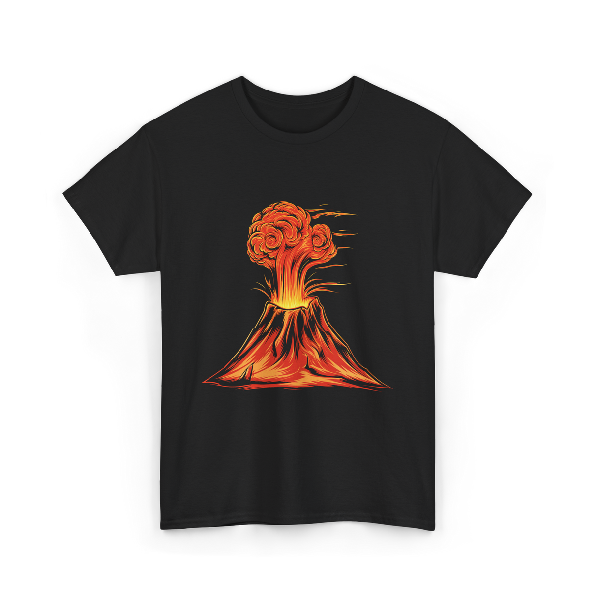 Fire Volcanoes Geology Eruption T-Shirt - Black