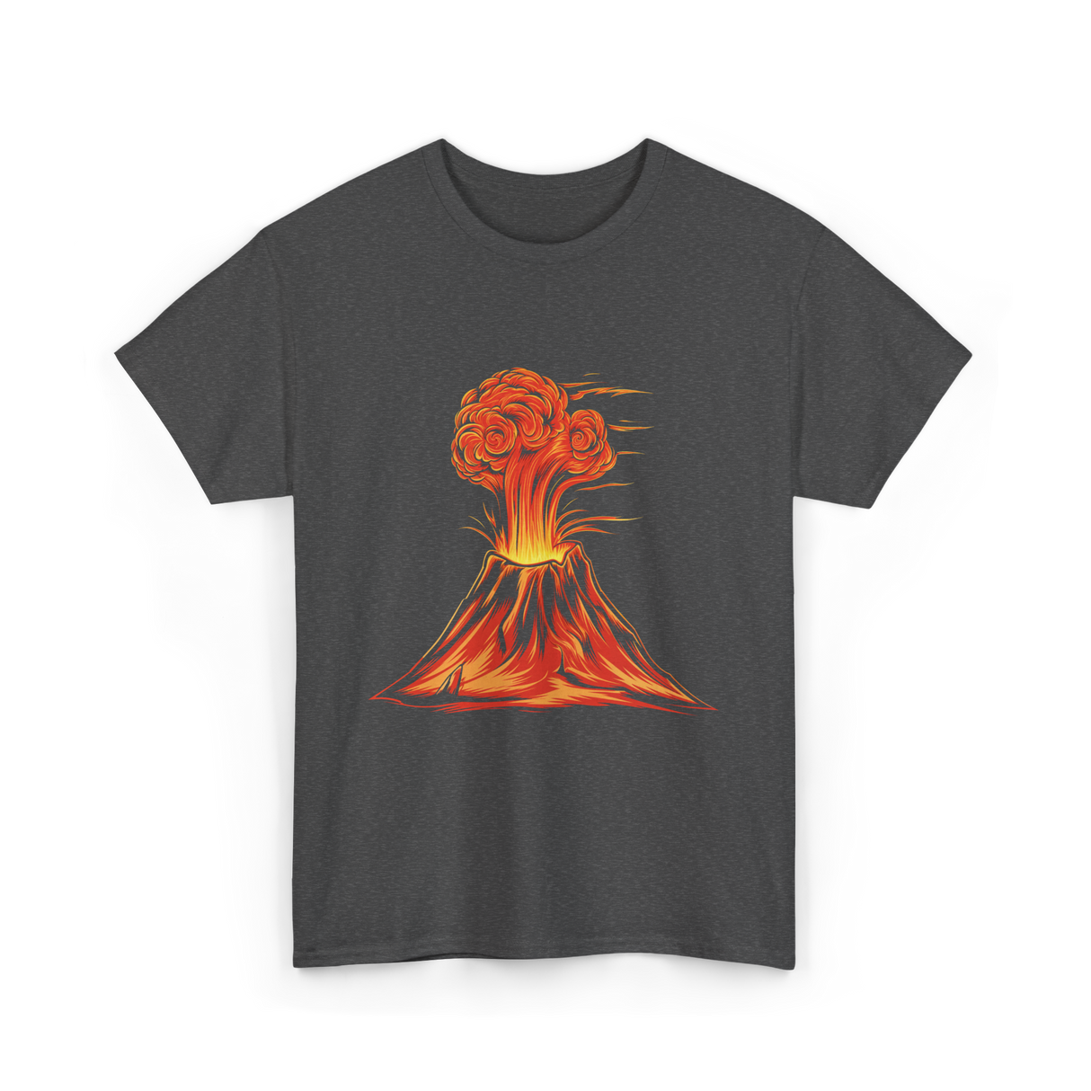Fire Volcanoes Geology Eruption T-Shirt - Dark Heather