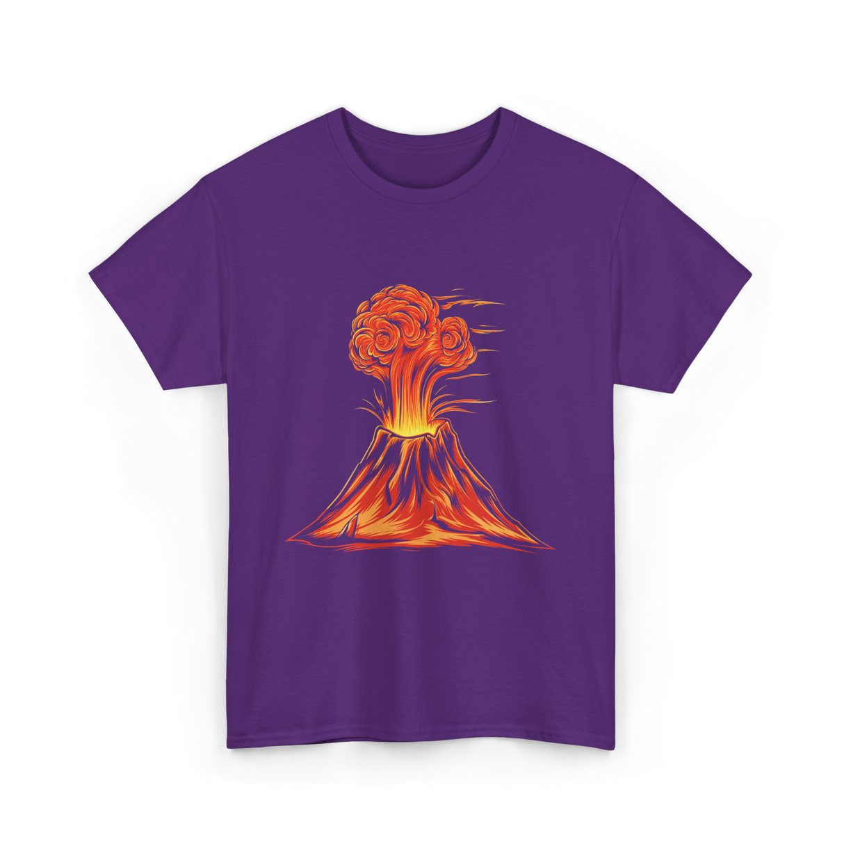 Fire Volcanoes Geology Eruption T-Shirt - Purple