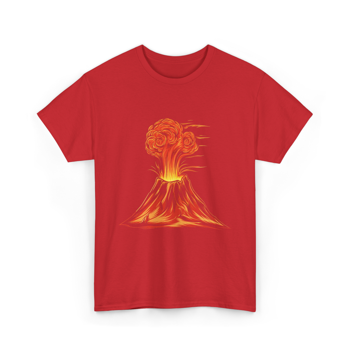 Fire Volcanoes Geology Eruption T-Shirt - Red