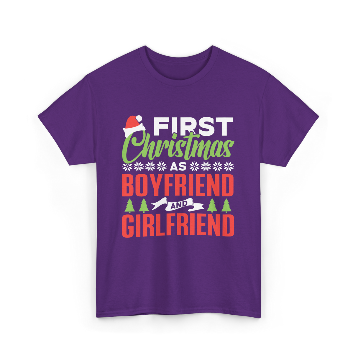 First Christmas Boyfriend Girlfriend T-Shirt - Purple