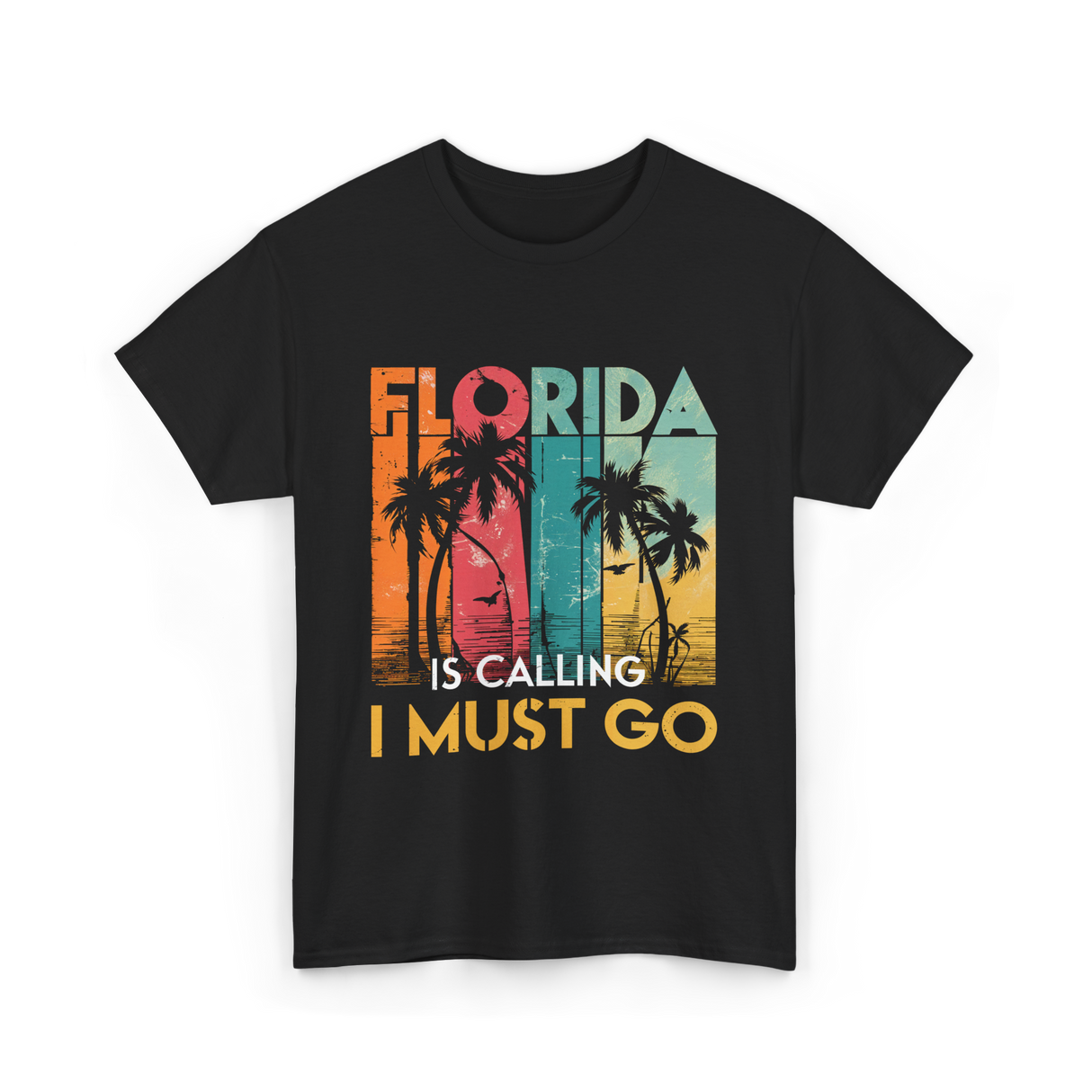 Florida Is Calling Travel T-Shirt - Black